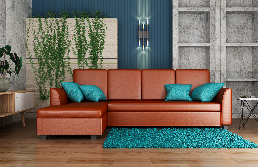 Asharee Classic-Alba Sectional Sofa Tan Sectional Sofa L-Shape Sectional Sofa-RHS