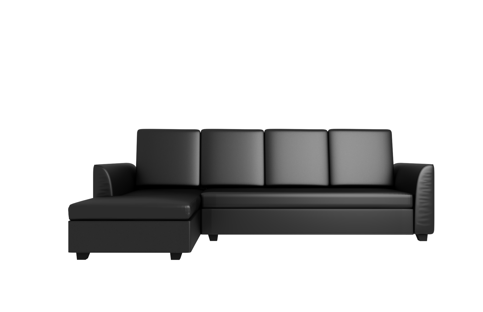 Asharee Classic-Vetro Sectional Sofa Black Sectional Sofa L-Shape Sectional Sofa-LHS