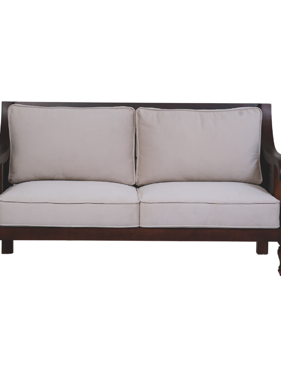 Asharee White Rattan Sofa